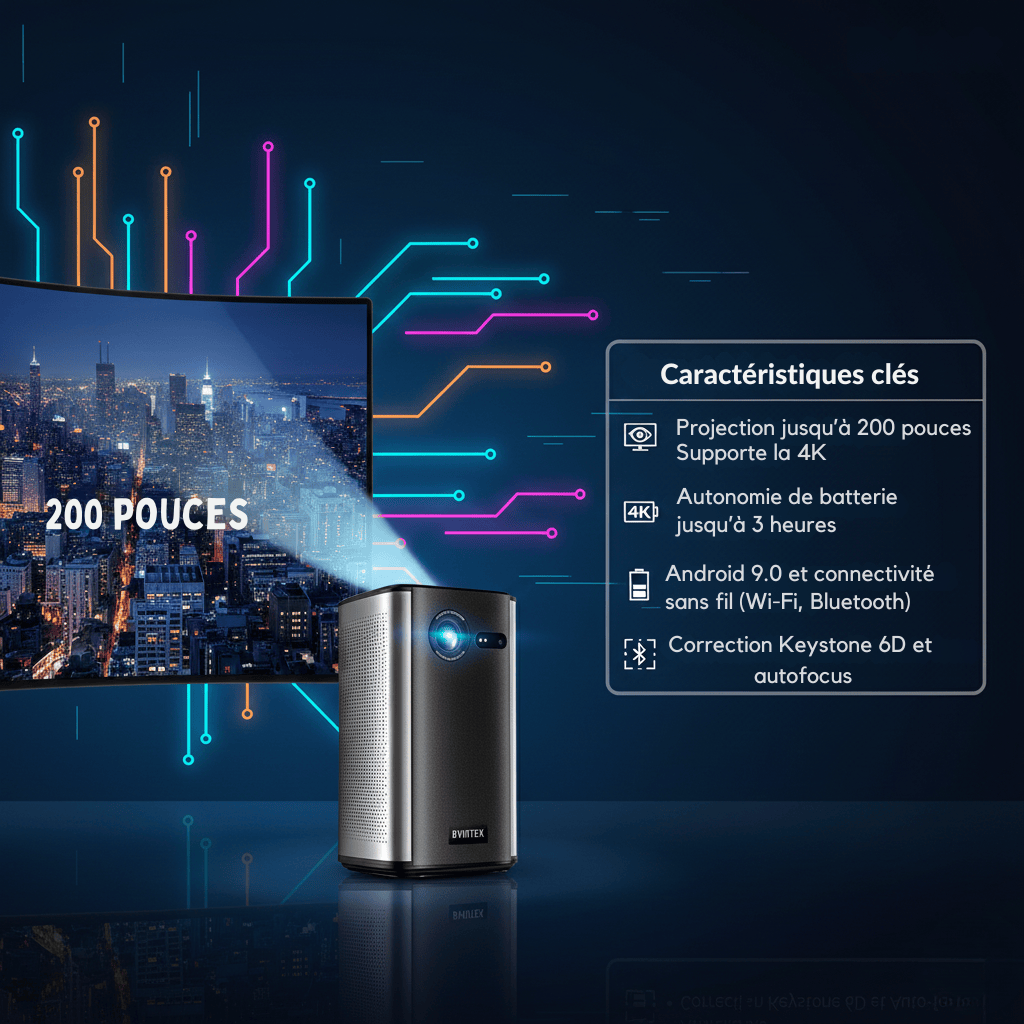 Mini vidéoprojecteur BYINTEK P70