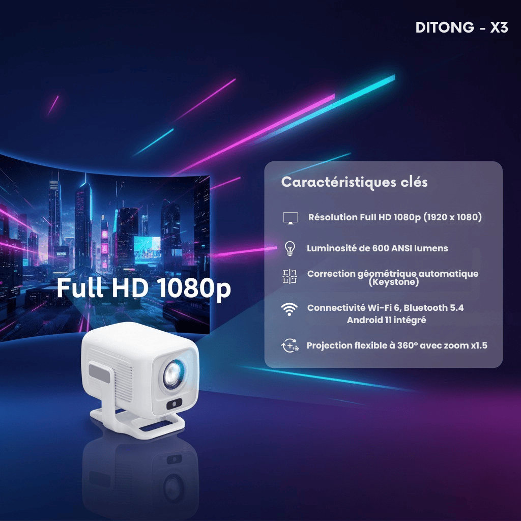 Mini vidéoprojecteur - DITONG X3