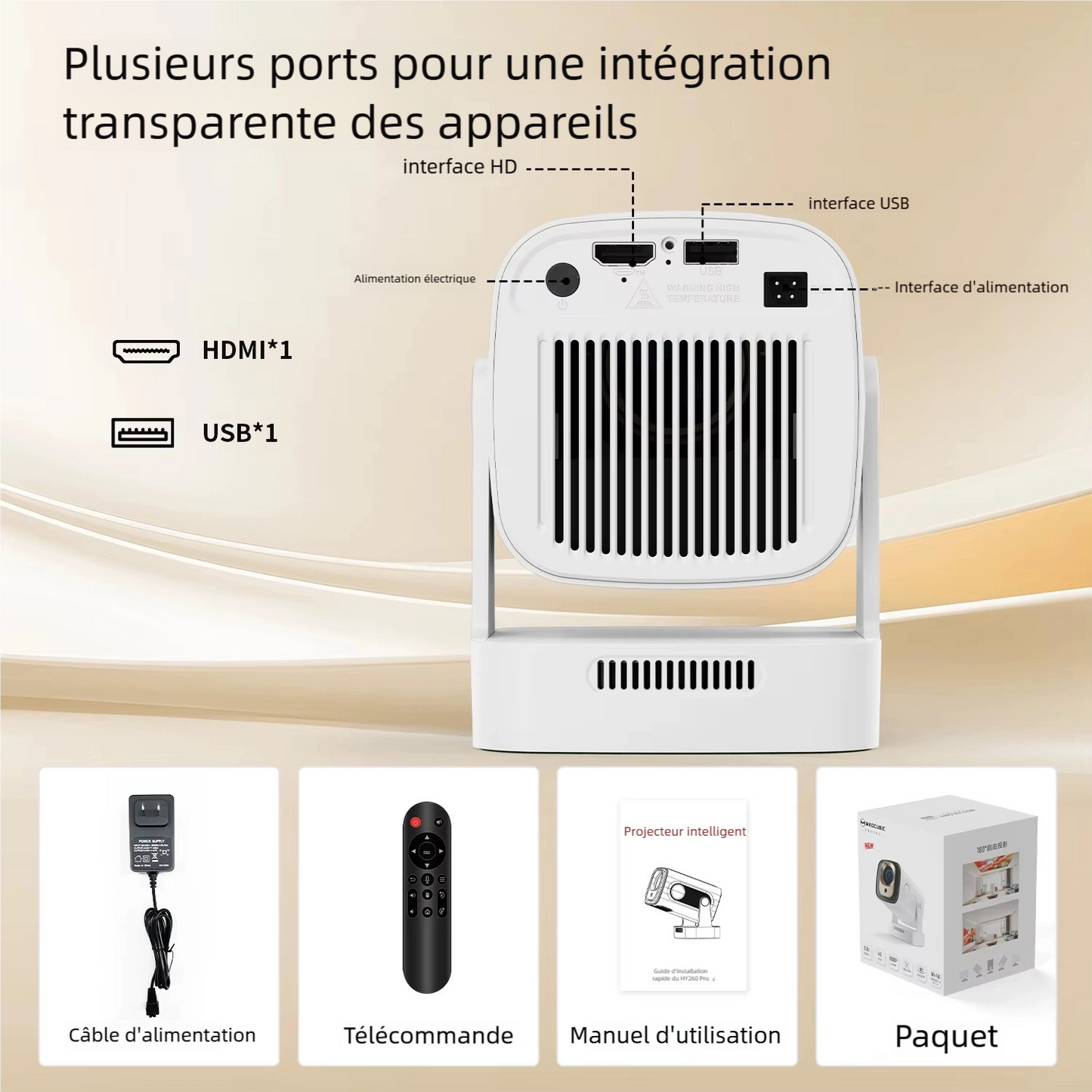 Mini Vidéoprojecteur 4K - Magcubic HY310